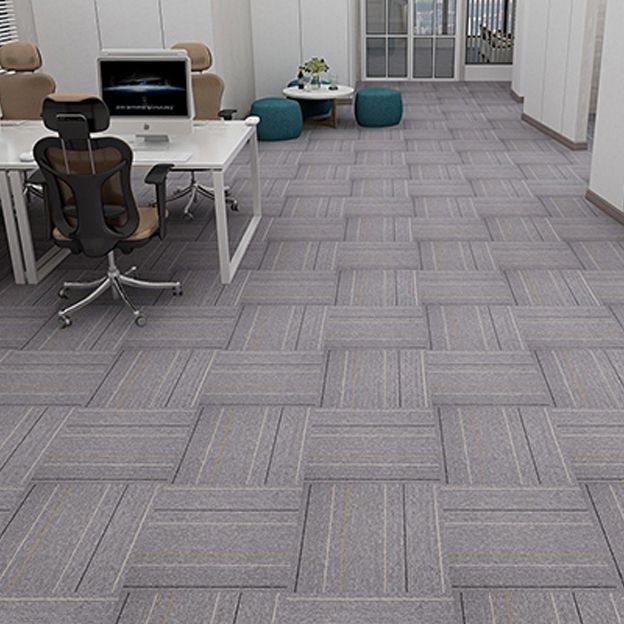 Carpet Tiles Solid Color Stain Resistant Multi Level Loop Indoor Carpet Tiles