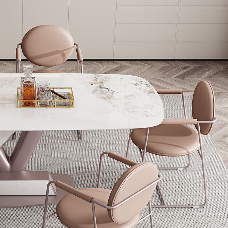 Luxury Sintered Stone Top Dining Set Rectangle 1/4/5/7 Pieces Dining Room Table Set