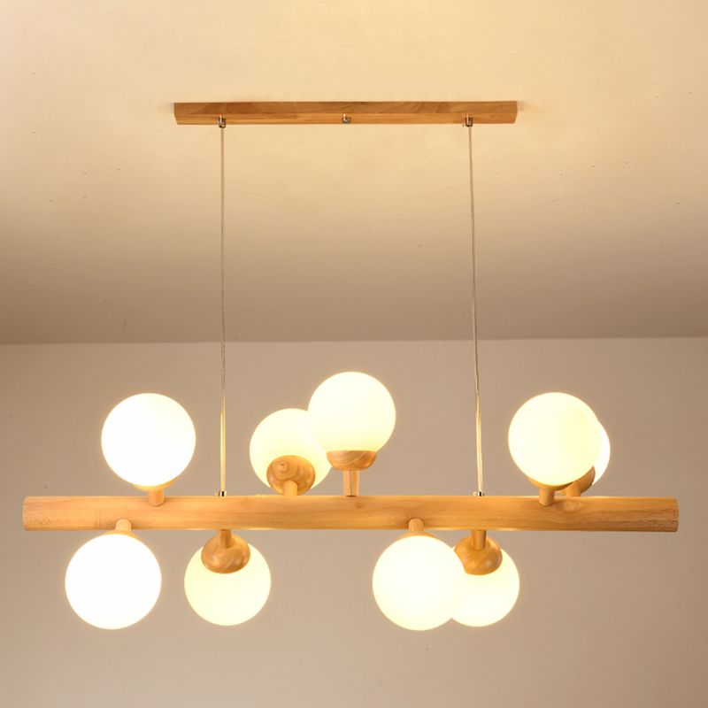 Modern Kitchen Island Lighting Globe Island Lighting Fixtures Wood Island Lamps in Brown