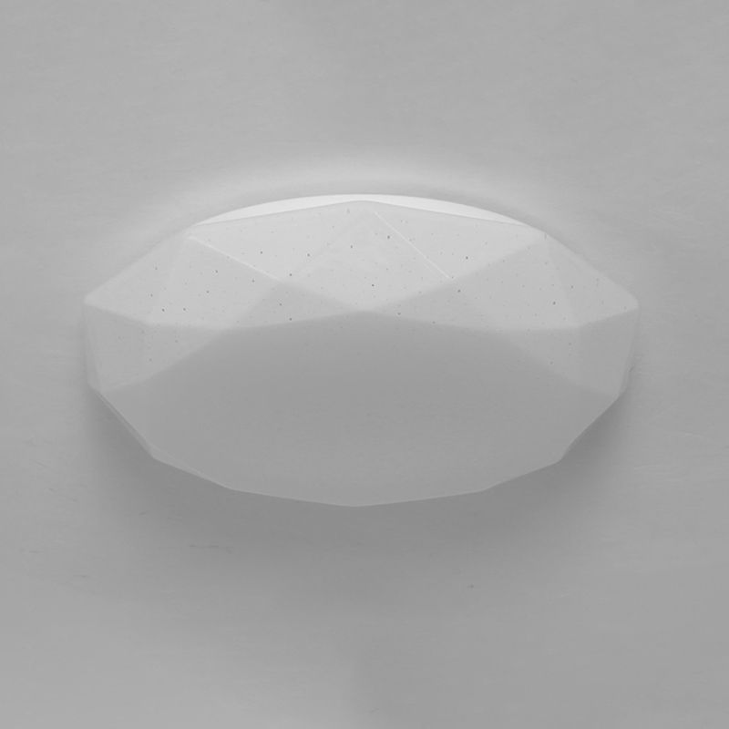 Modern Style Geometry Ceiling Light Metal 1 Light Ceiling Lamp for Bedroom in White