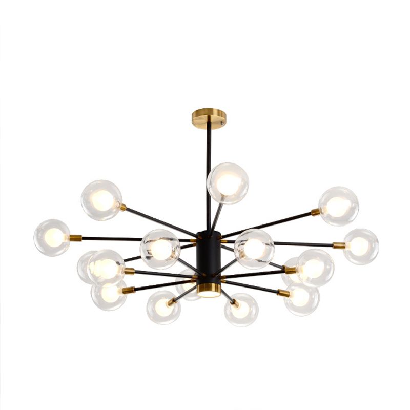 Multi Light Spherical Branch Hanging Lights Modern Style Glass Hanging Lighting for Study