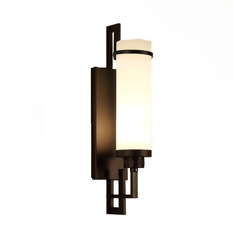 Modern Vanity Lights Milky Glass Vanity Wall Light Fixture for Bathroom