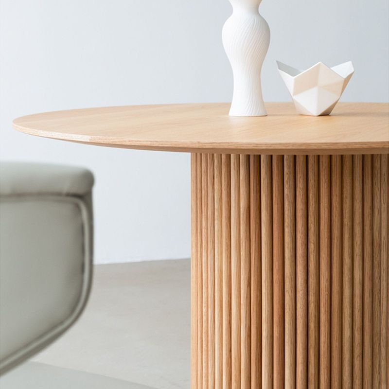 Round Dining Table Modern Style Solid Wood Dinner Table for for Kitchen Home Furniture