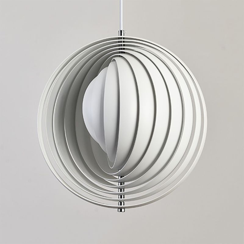 Modern Style Hanging Lamp Creative Metal Pendant Light in White for Corridor Bedroom