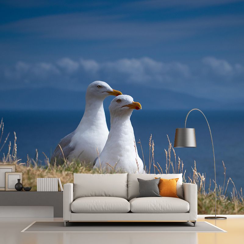 Modern Seagull Wall Mural Decal Eco-friendly Stain Resistant for Sitting Room