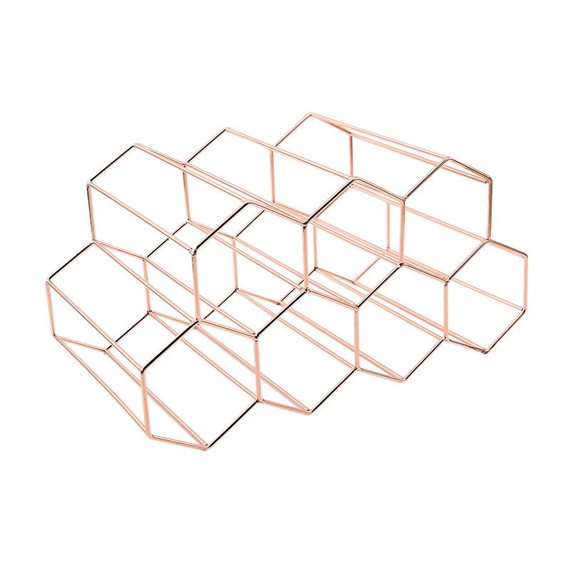 Glam Stainless Steel Wine Rack Bottle Countertop Bottle Holder