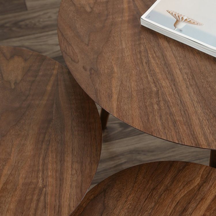 Scandinavian Style Sofa Side Accent Table Wooden Round Side End Table