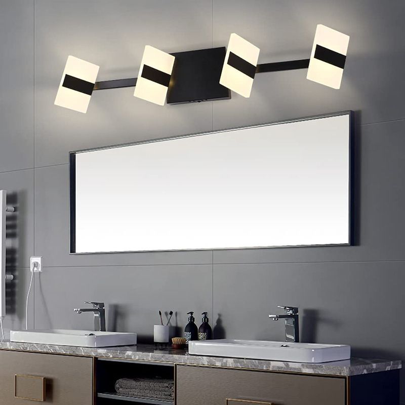 Geometric Wall Sconce Lighting Modern Metal Wall Light Fixture with Acrylic Shade