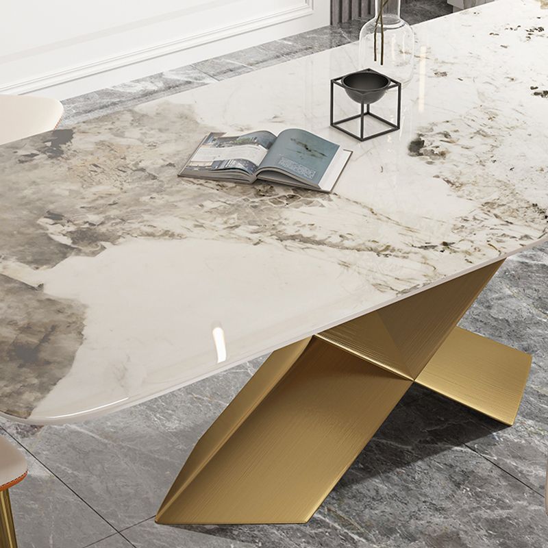 Glam Dinette Set with Leather Chairs 1/2/3/4/5 Pieces Glossy White Dining Table Set