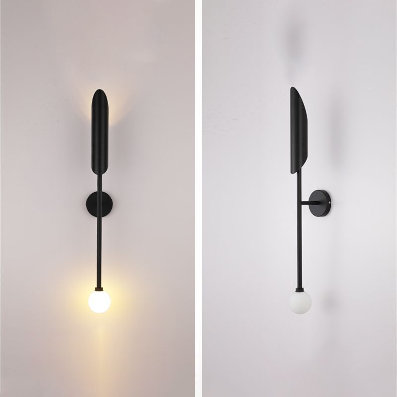 Iluminación de pared sombreada de metal Luz de pared minimalista de luz para sala de estar para sala de estar