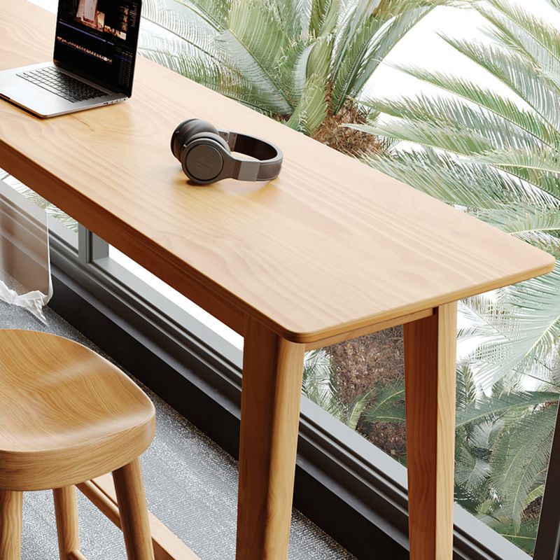 Modern Rectangle Pub Table Set 1/2/4 Pieces Wooden Counter Table with Backless Stools