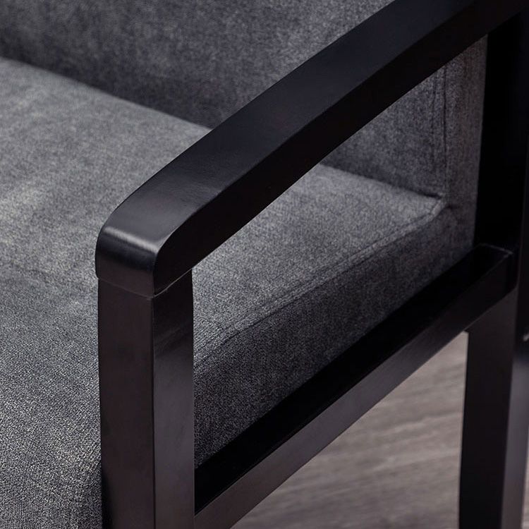 Sillas de comedor tapizadas de estilo minimalista, sillas laterales con respaldo sólido (juego de 4)