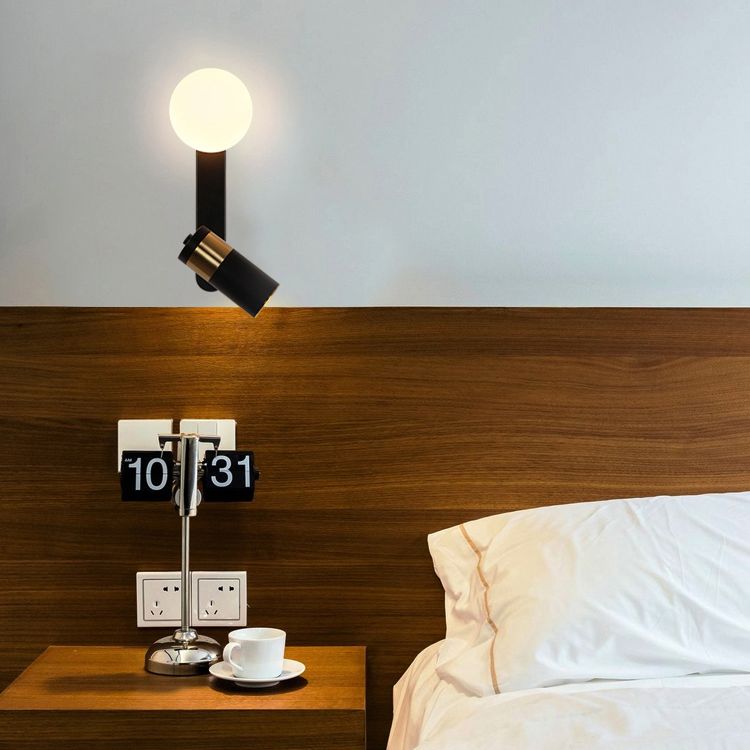 Glass Modern Nordic Wall Sconce Global 1 Spotlight Wall Mounted Light for Bedroom