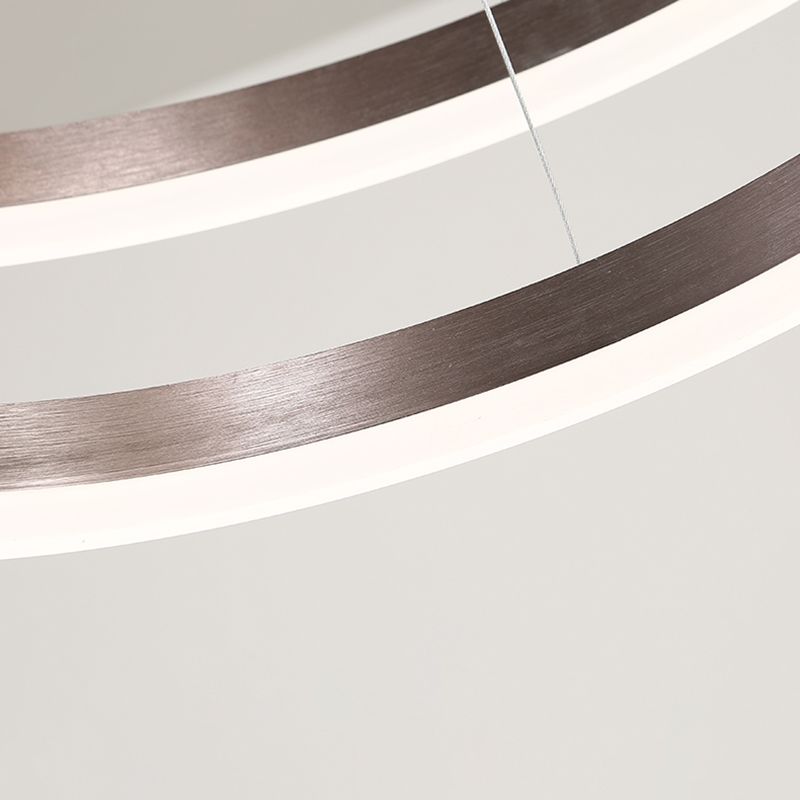 Zeitgenössische mehrschichtige Deckenhänge hängendes leichte geometrische Deckenleuchte für Esszimmer