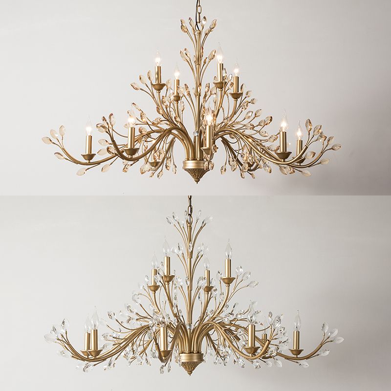 Suspended Lighting Fixture Traditional Crystal Branches Chandelier Light Fixture