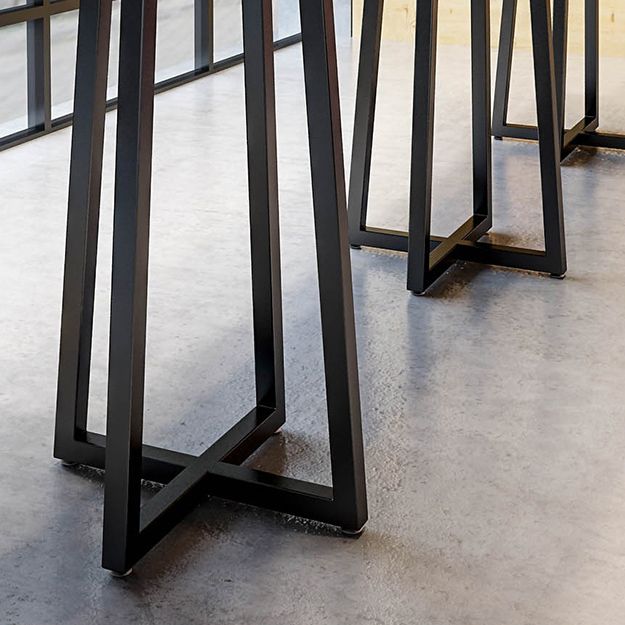 Industrial 1/9 Pieces Bar Table Set Rectangle Pine Wood Counter Table with High Stools