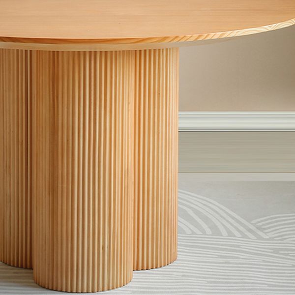 Nordic 1/3/4/5/7 Pieces Dining Set Round Wood Dining Table for Dining Room