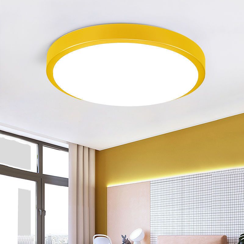 Minimalist LED Flush Mount Ceiling Light Colorful Ceiling Lamp with Acrylic Shade