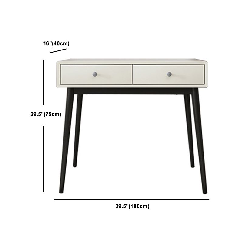 White Wooden Top Make-up Vanity with Drawer for Bedroom 29.53"