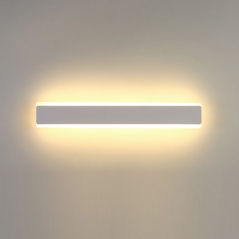 1-Light Modern Wall Sconce Straight LED Wall Light with Metal for Living Room