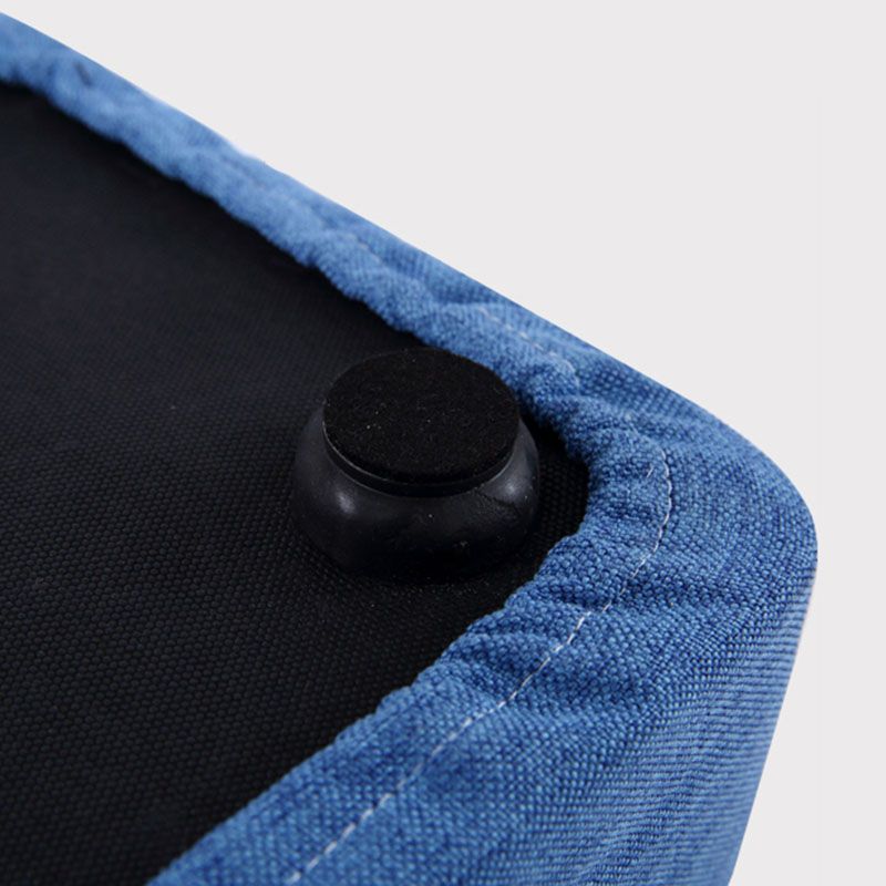 Modern Square Pouf Wooden Frame Cotton Pouf for Drawing Room