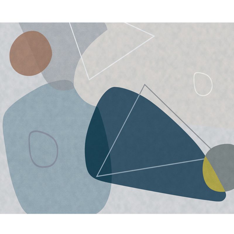 Bold Geometric Indoor Rug Modern Carpet Polyester Stain Resistant Area Carpet for Living Room