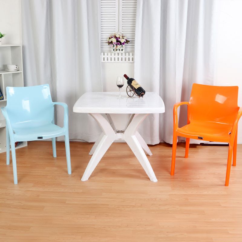 Sillas de comedor de cocina estilo moderno Sillones de comedor apilables (juego de 4)
