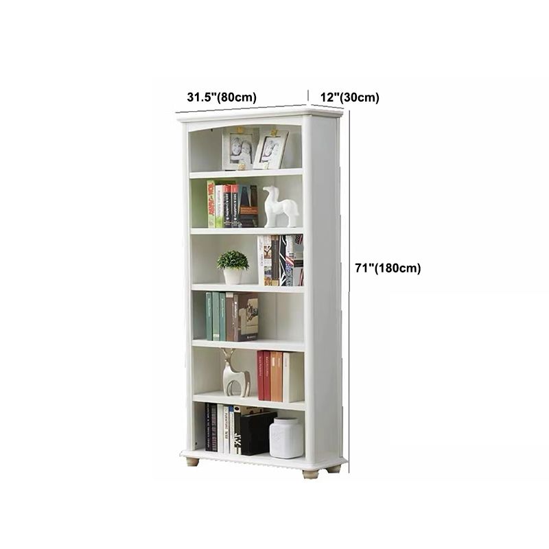 Scandinavian Wood Bookshelf Home Office Closed Back Bookcase