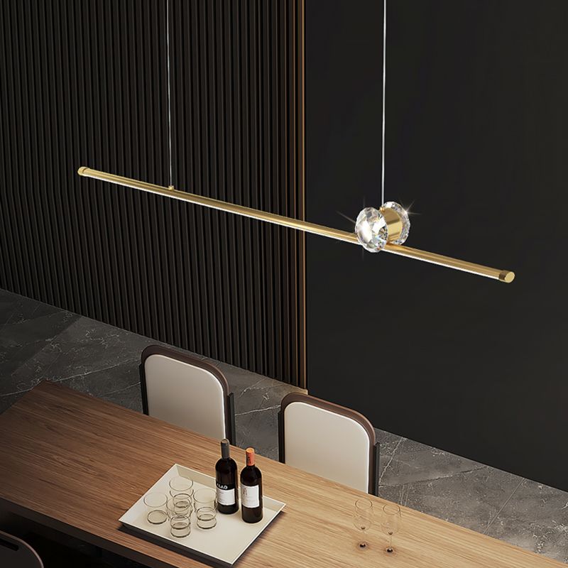 Linear Island Lights Contemporary Metal Island Lighting Fixture for Kitchen