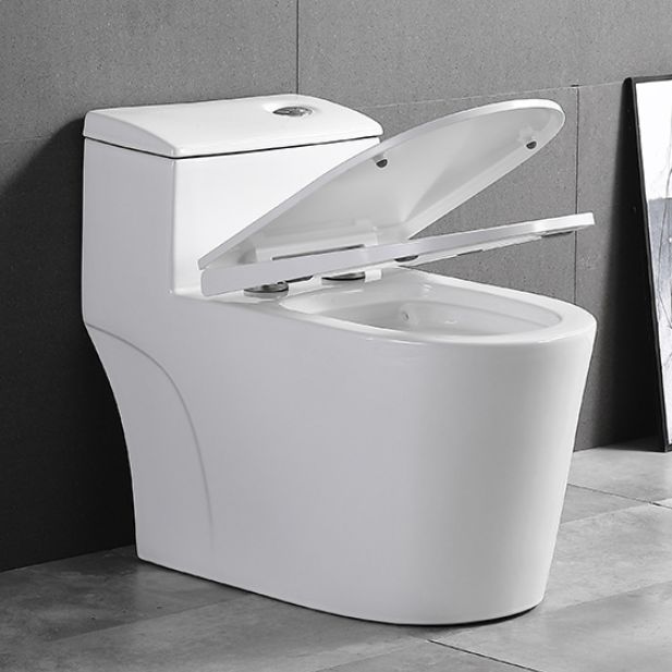 Traditional 1-Piece Toilet Bowl White Urine Toilet with Slow Close Seat for Bathroom