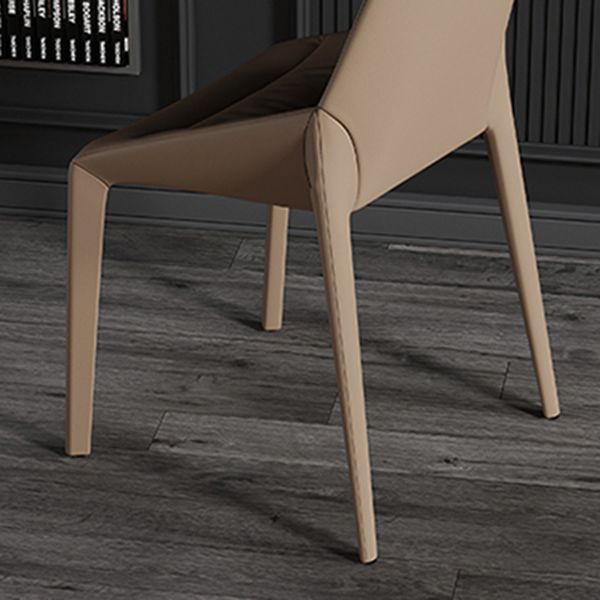 Faux Leather Side Chair Set Modern Upholstered Side Dining Chairs