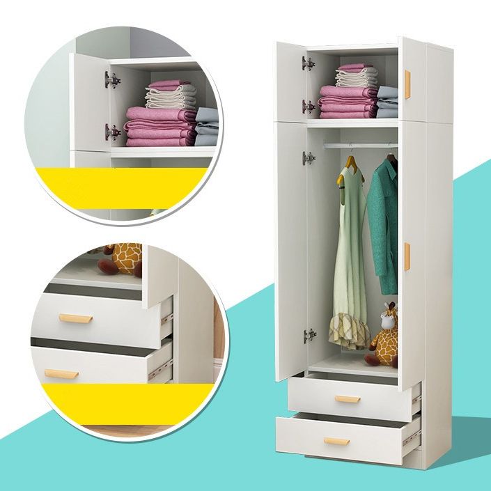 Contemporary Style Wardrobe Armoire Wood Wardrobe Closet for Bedroom