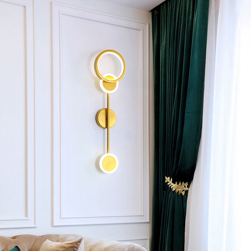 Moderni semplici luci a parete a led nere lampade a parete metallica per soggiorno