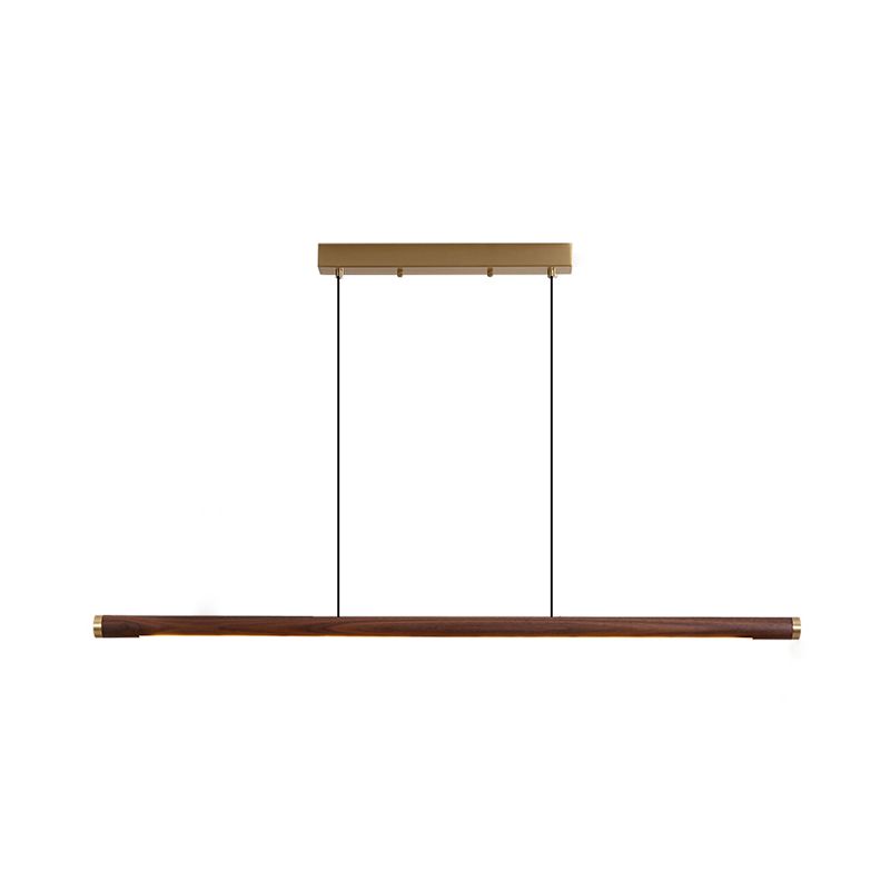 Modern Pendant Lighting for Kitchen Island Linear Island Pendant Light Wood 1-Light