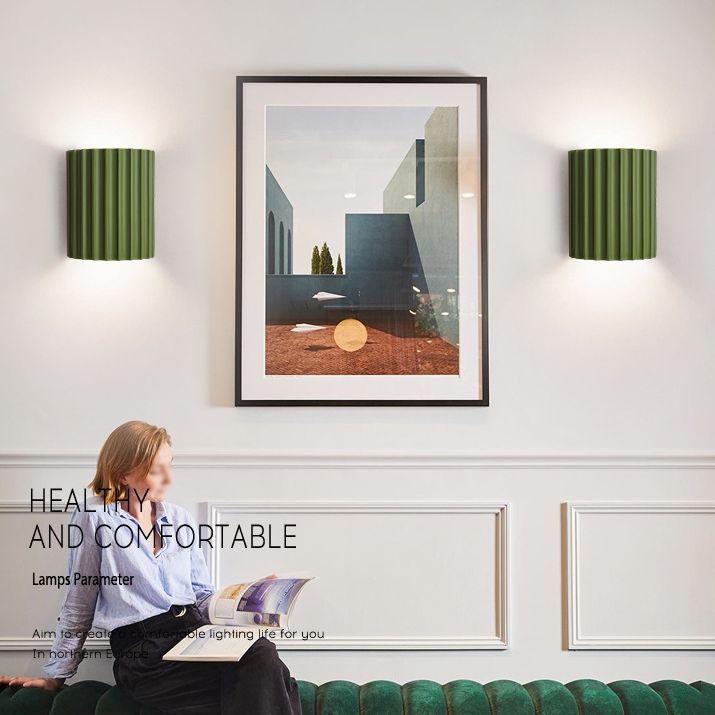 Cylinder Wall Mounted Lamps Postmodern Resin Wall Mounted Lights for Living Room