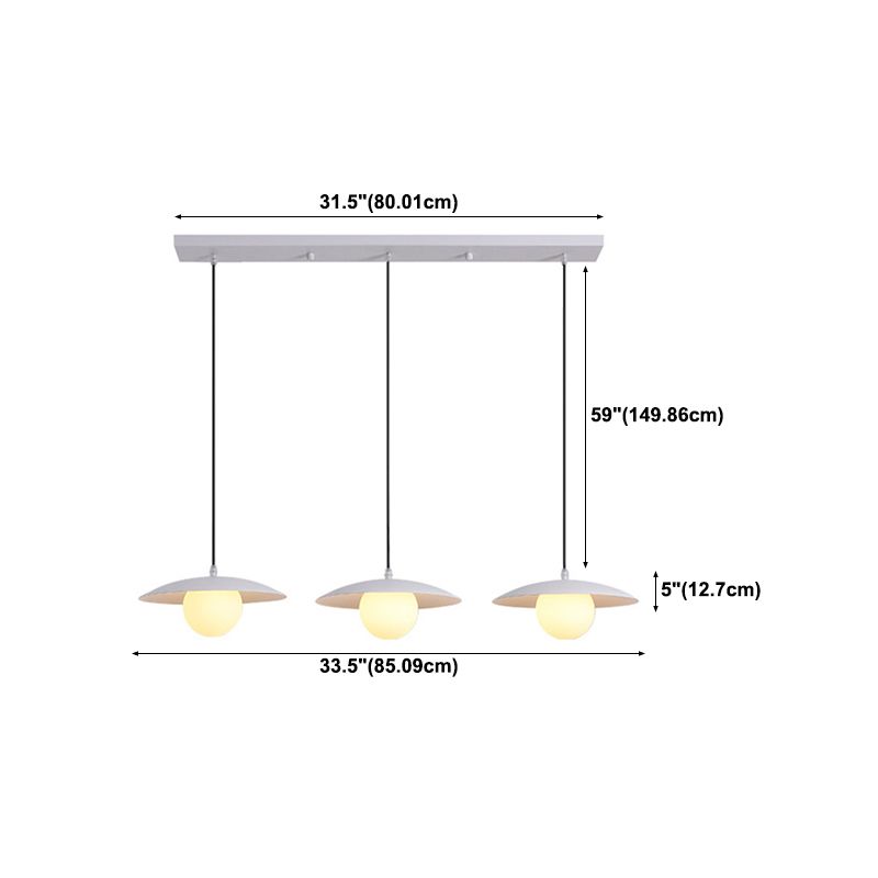 Industrial White Ceiling Light Glass Kitchen Island Lighting for Home