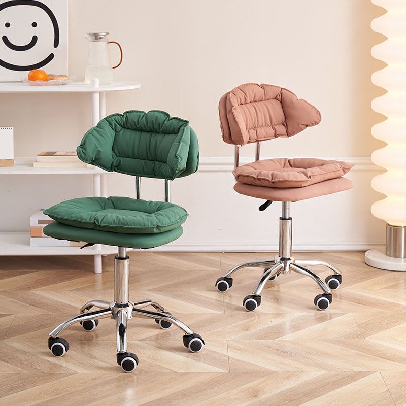 Scandinavian Metal Barstool Fabric Upholstered Counter Stool with Chrome Base