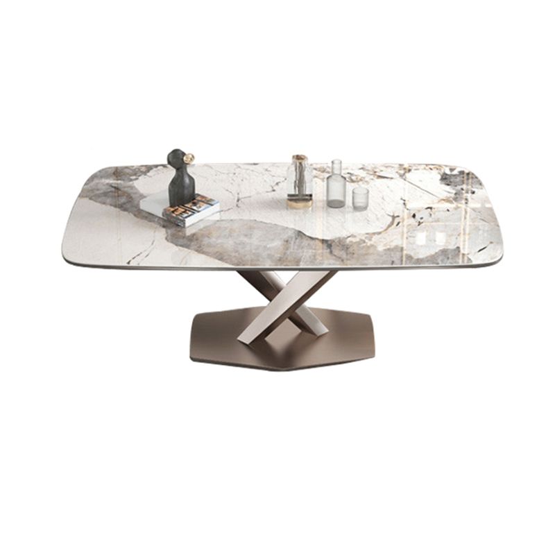 Modern Metal Dining Set 1/2/5/7 Pieces Rectangle Dining Table Set