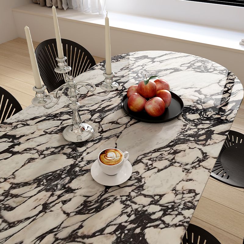 Oval Industrial Dinner Room Kitchen Table Double Pedestal Dining Table