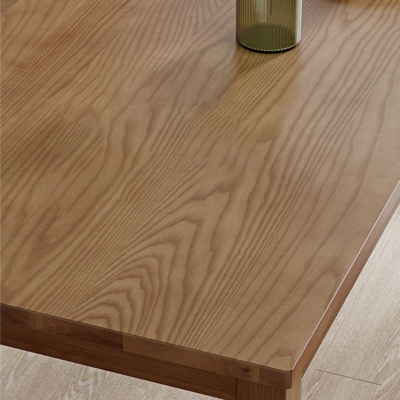 Simplicity Dinette Table Solid Wood Rectangle Dinner Table in Brown