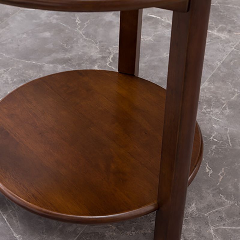 Solid Wood 3 Legs End Table Nordic Minimalist Round Side End Table