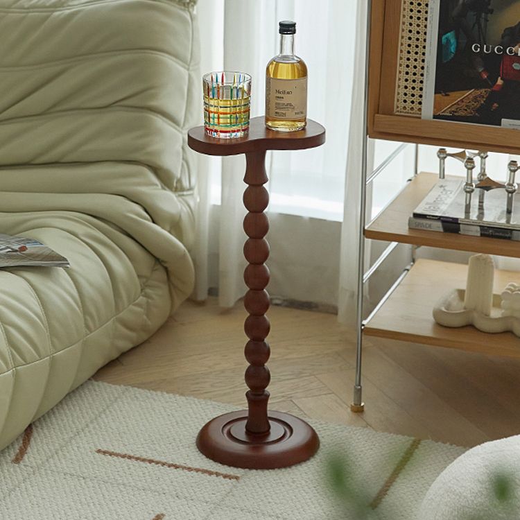 Traditional Wood End Table Sled Black/Brown Side End Snack Table