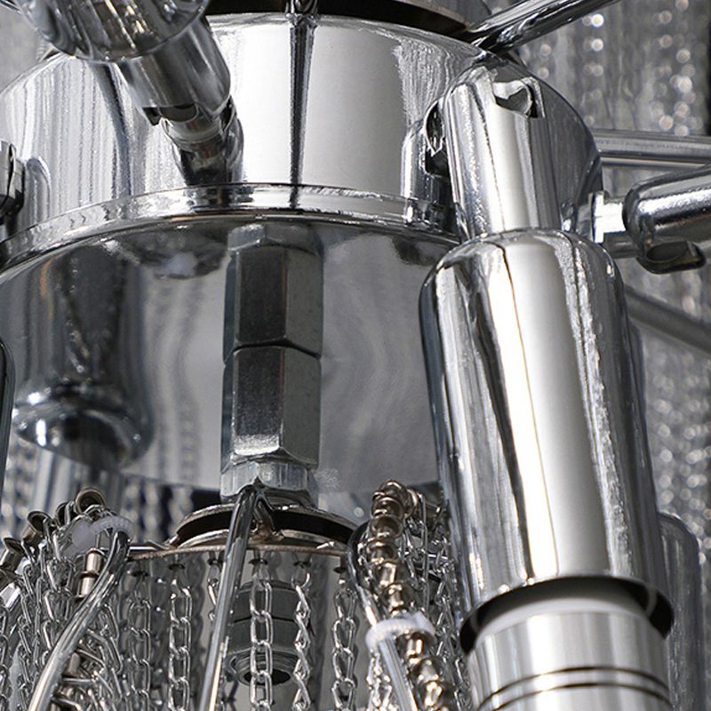 Aluminum Tassel Tiered Pendant Lamp Contemporary Chandelier Light Fixture