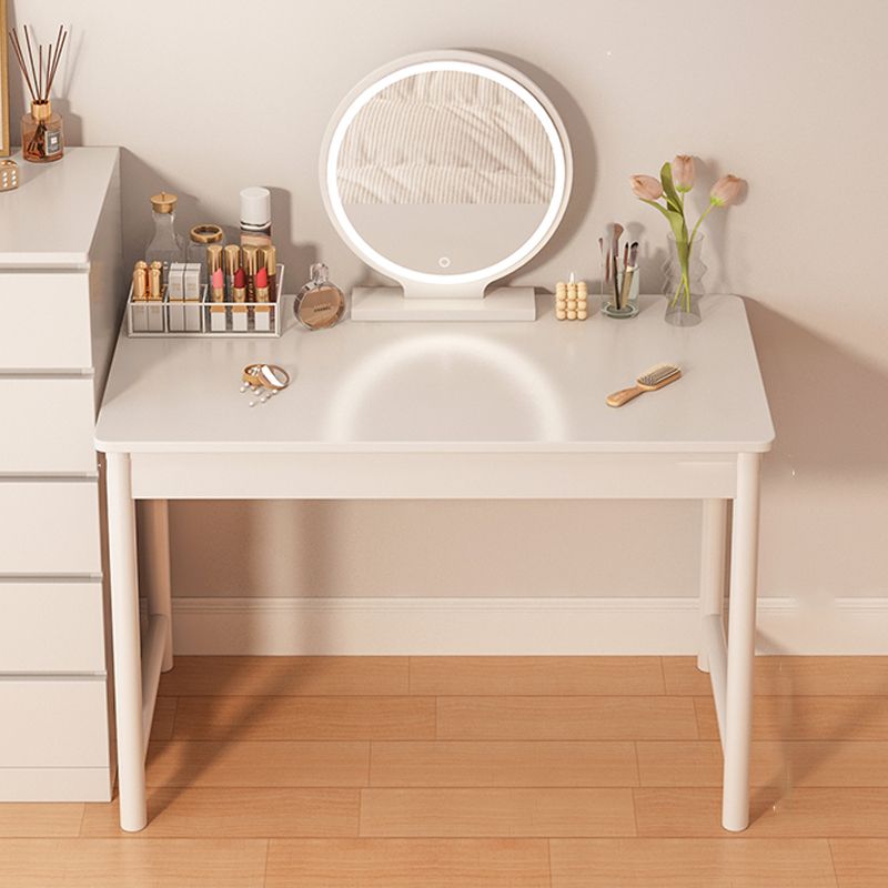 White Contemporary Make-up Vanity Wood Vanity Dressing Table
