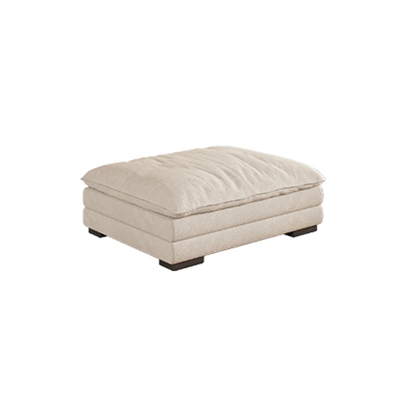 Contemporary Solid Wood Pillow Top Arm Stain Resistant Fabric Sofa in Beige
