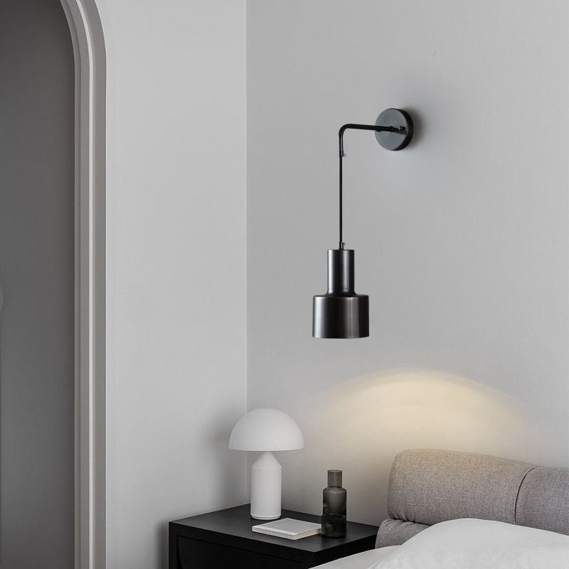 Industrial Wall Light Simple Metallic Shade Wall Light Sconce for Living Room