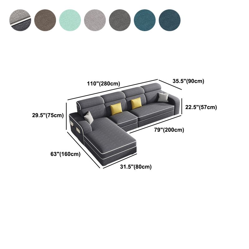 Nordic Style Sofa Bed Fabric Material Multicolor Choice of Latex/sponge Seat Padding Sofa
