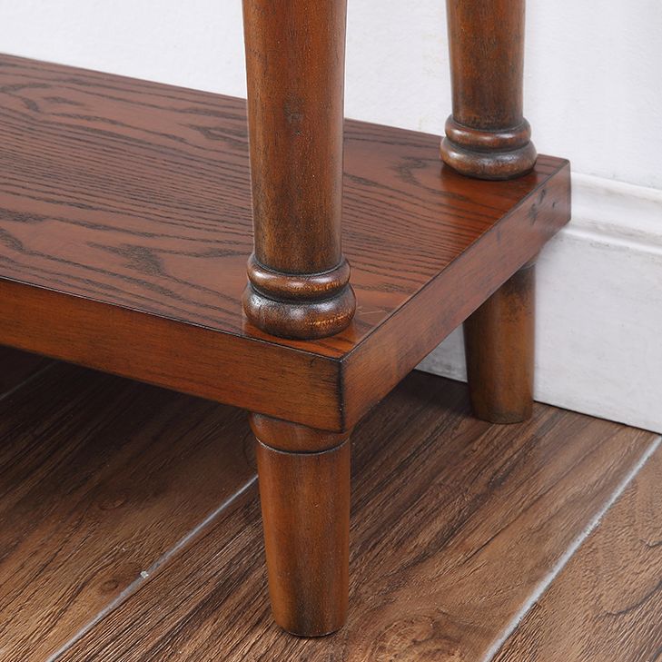 French Country Wood End Table Rectangle Console Sofa Table for Hall