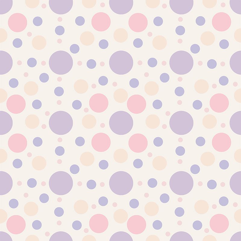 Modern Style Wall Mural Wallpaper Polka Dot Illustration Bedroom Wall Mural