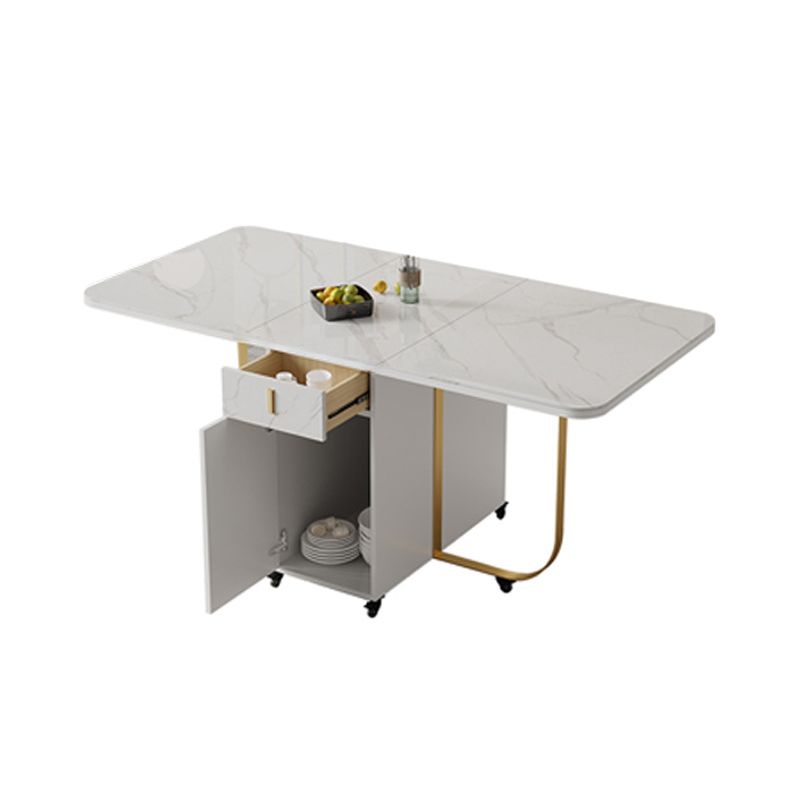 Modern Style Foldable Table Set 1/2/3/7 Pieces Dining Set for Home